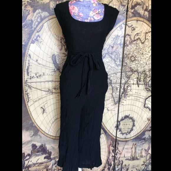 Anthropologie boho abbey gauzy cap sleeve waist tie cropped jumpsuit. Size 2 - Picture 6 of 11